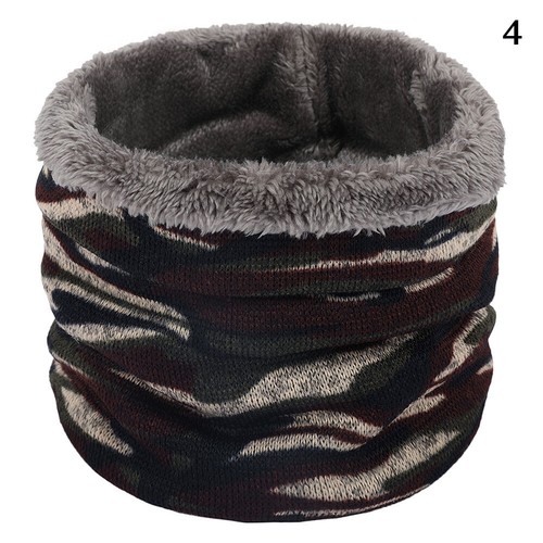 1PC Men Fleece-lined Ring Scarf Cold-proof Snood Neck Warmer Thicken Neckerchief - Picture 12 of 22