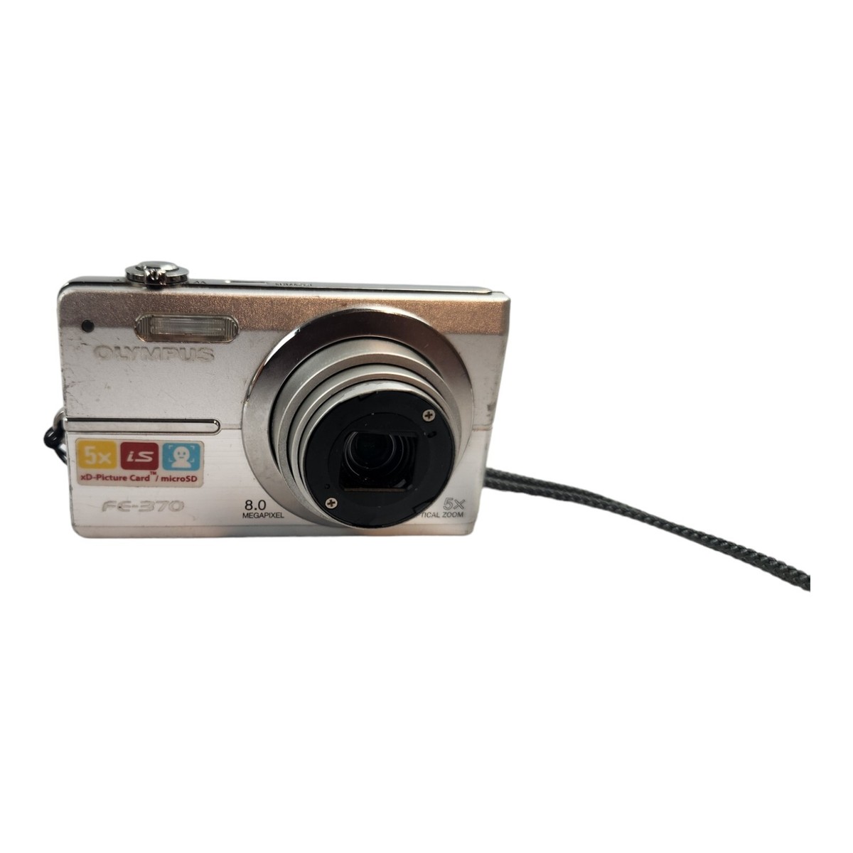 YFL-10 OLYMPUS FE-370 コンデジ 美品 OLYMPUS FE-370 8.0MP DIGITAL CAMERA SILVER 5X ZOOM (Please