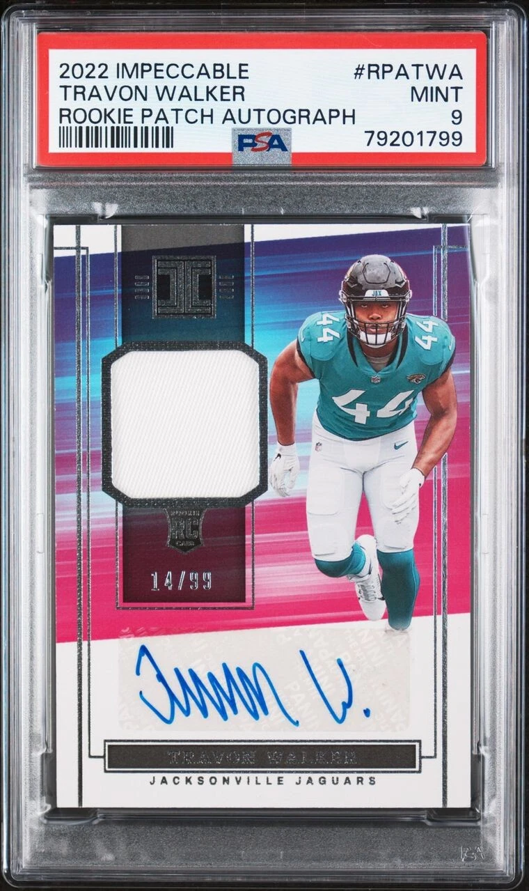 Travon Walker Panini Impeccable Rookie Patch Autographs #RPATWA Base