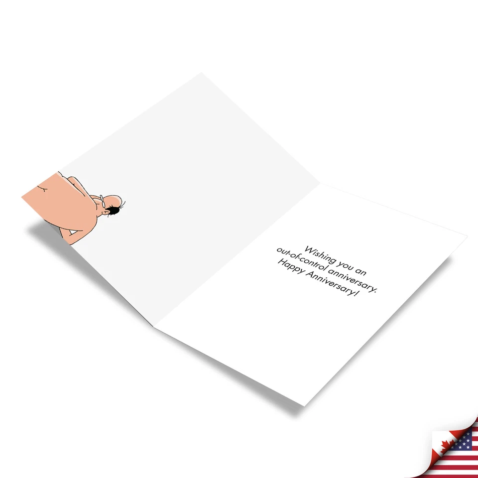 1 Tarjeta de Aniversario Divertida con Sobre - Erupción Remoto C7013ANG Foto 2 de 4