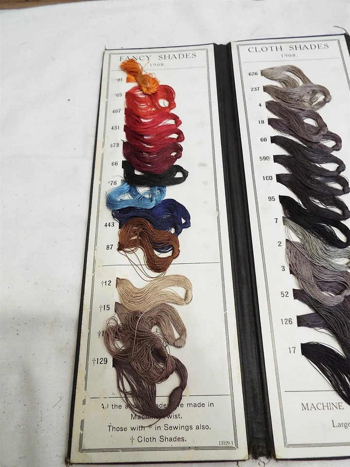 Eureka Spool Silk Cloth & Fancy Shades Color Thread Salesman Sample Folio - Image 2 of 4