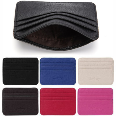 Slim Wallet Leather Card Holder RFID Blocking Credit Card Case for Men and Women