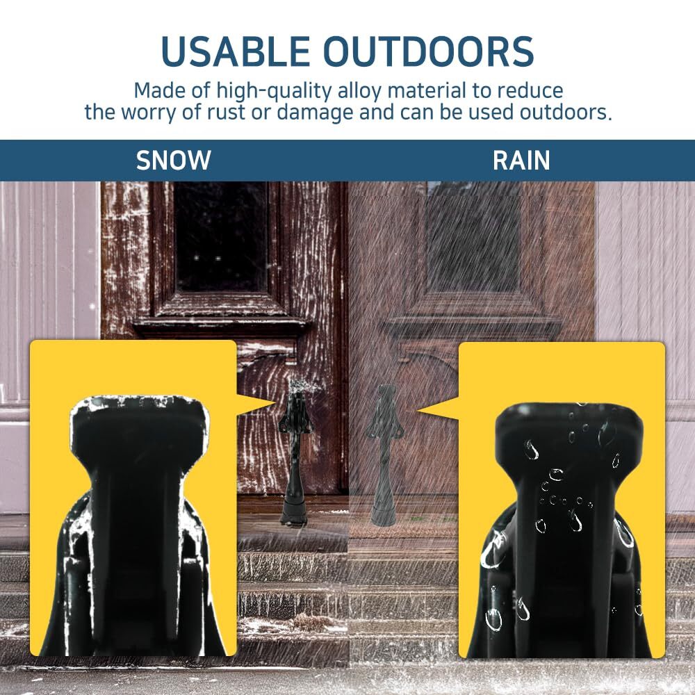 One Touch Kickdown Door Stopper 4 inch Antique Bronze Heavy Duty Adjustable