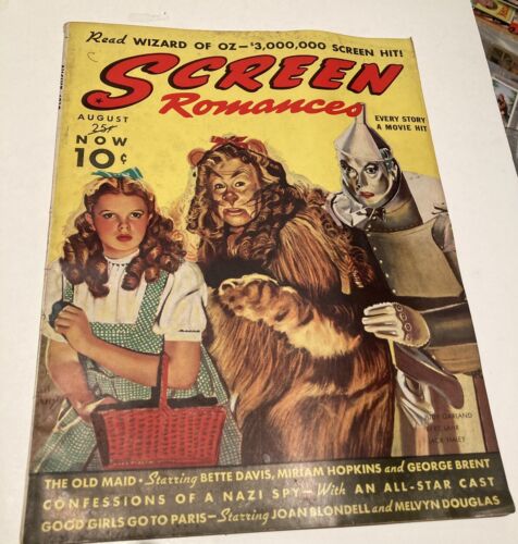 1939, Wizard of OZ, "SCREEN Romances" Magazine (No Label) Scarce FN- - Photo 1 sur 7