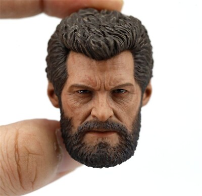 1/6 Wolverine James Howlett Logan Head Sculpt Model Fit 12'' Action Figure Body