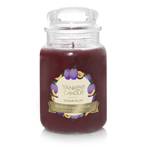 Yankee Candle Sugar Plum Large Jar 22 Oz Returning Favorite Sugared