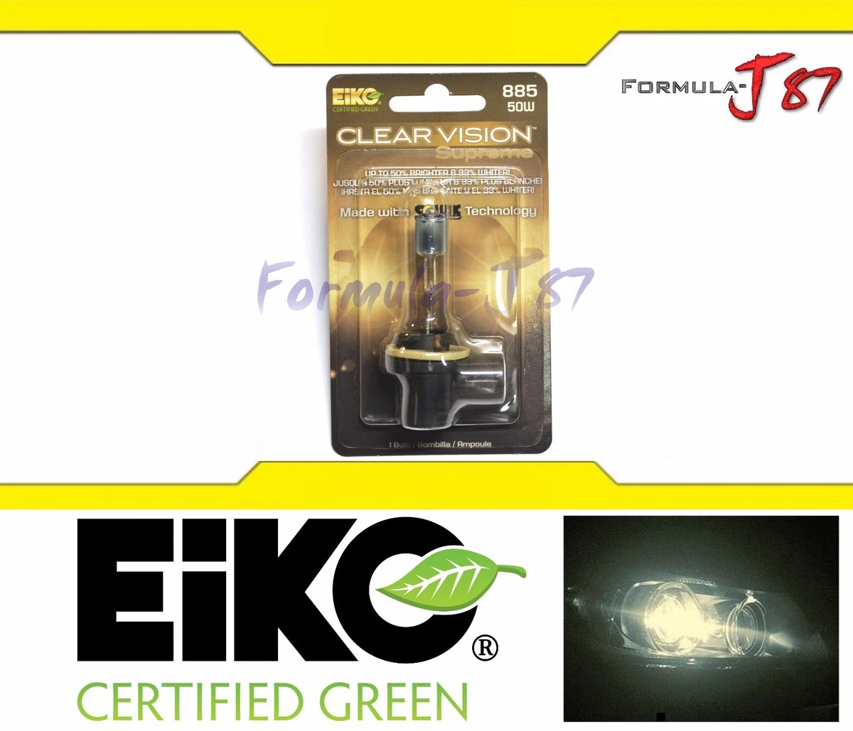 Eiko ClearVision Supreme 885 50W One Bulb Fog Light Replacement