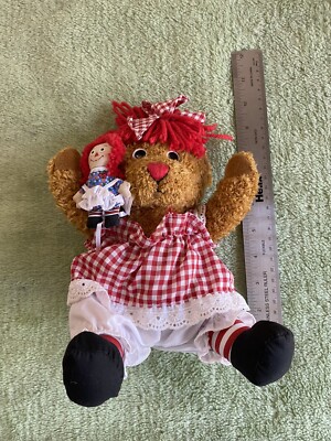 Dakin Raggedy Ann Bear Plush Doll 9