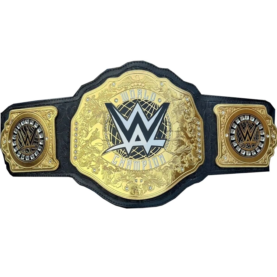 WWE WORLD HEAVYWEIGHT CHAMPIONSHIP BELT BELT REAL LEATHER REPLICA BELT - Imagem 3 de 4