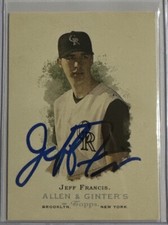 Jeff Francis Autographed 2006 Topps Allen & Ginter #161 Signed