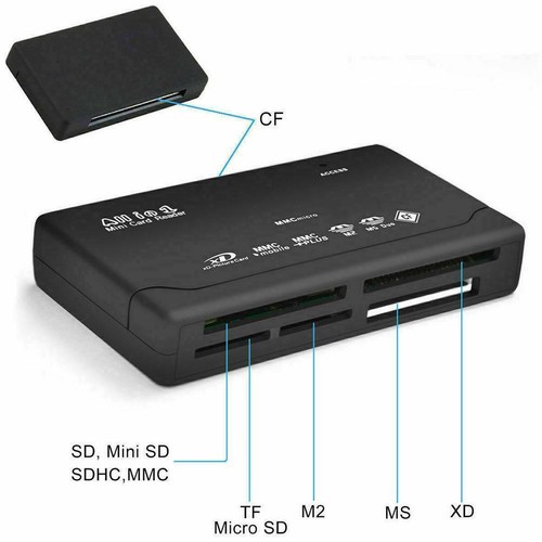 ✨All In One Memory Card Reader USB External SD SDHC Mini Micro M2 MMC XD CF MS - Bild 3 von 10