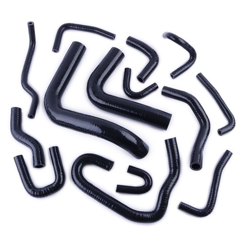 Black Silicone Radiator & Heater Hose Kit For Toyota Pickup 3.0L LHD 1990-1995 - Picture 2 of 22