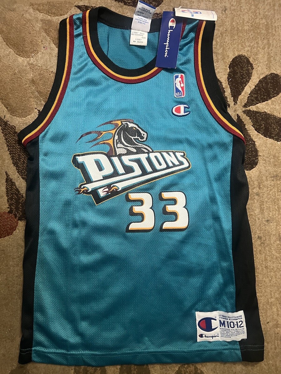 Champion × NBA PISTONS HILL Tank top NWT Vintage Grant Hill Detroit Pistons Champion Jersey Youth Boys