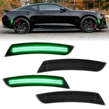 4PCS LED Side Marker Lights Front Rear For 2016-2023 Chevy Camaro SS LT LS ZL1