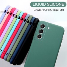 For Samsung S26 S25 S24 S23 S20 S21 FE S22 Liquid Silicone Soft Phone Case Cover