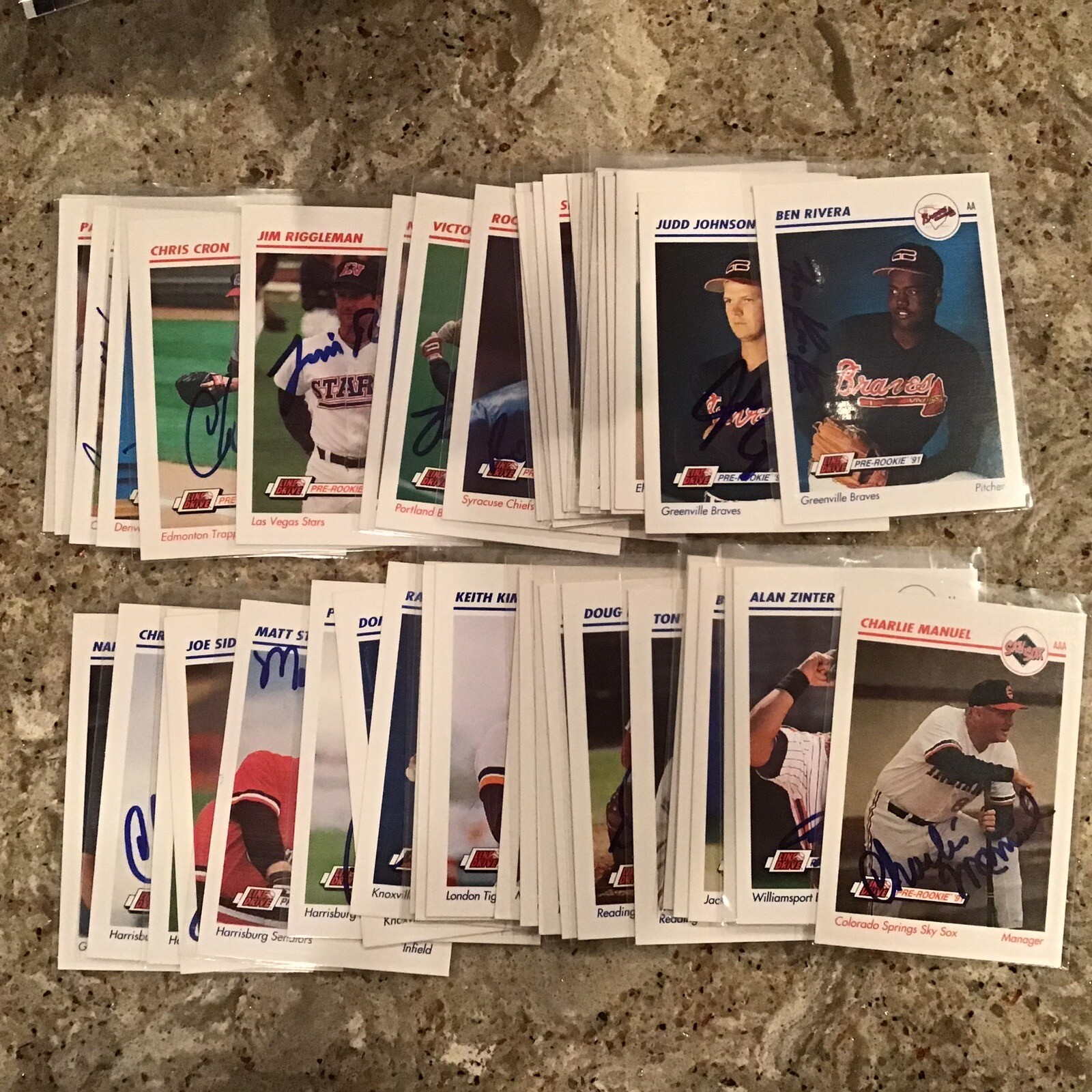 (46) Signed Card Lot 1991 Line Drive AA/AAA Minor League Autographed eBay