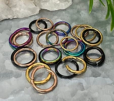 1pc Hinged Segment Ring Septum Clicker Helix PVD over Implant Grade Titanium