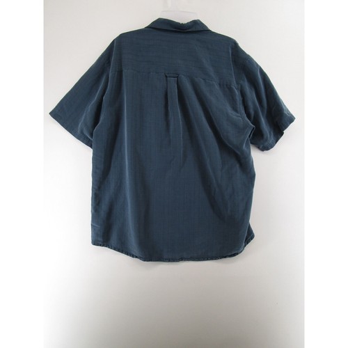 Columbia Mens L Short Sleeve Buttons Down Collared Shirt Teal eBay