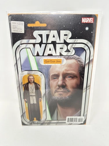 STAR WARS 26 JOHN TYLER CHRISTOPHER QUI-GON JINN ACTION FIGURE VARIANT NM