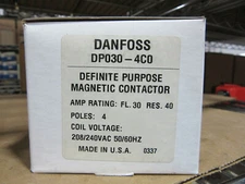 Danfoss Tyco DP030-4C0 Definte Purpose Contactor 4P 30A 208/240VAC Coil NEW