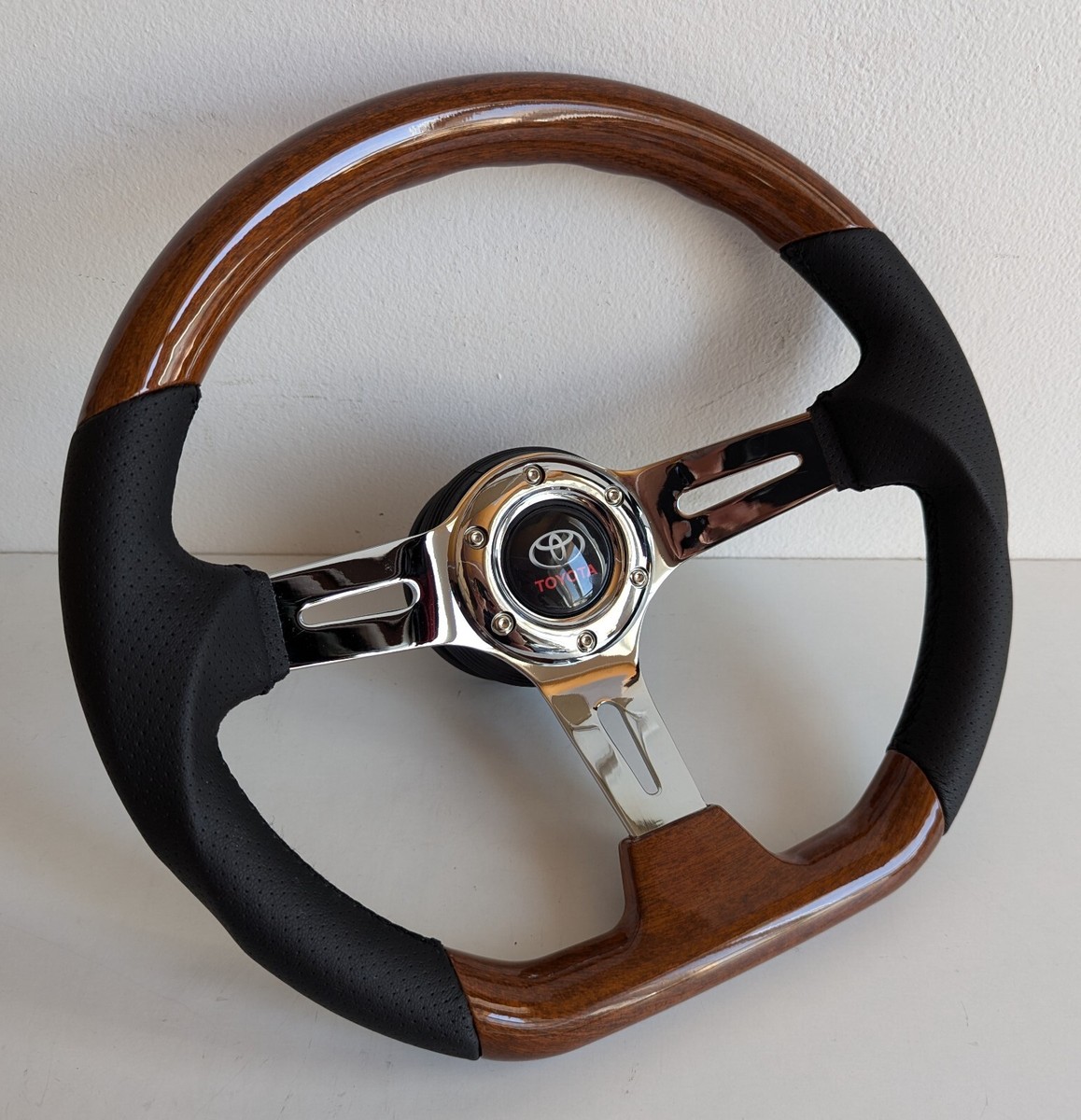 Steering Wheel fits For TOYOTA Celica Supra Mr2 Corolla Wood Flat