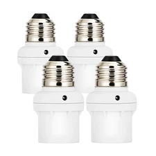 DEWENWILS Light Sensor Socket ,Dusk to Dawn Sensor Socket,4 Pack ,CFL/LED