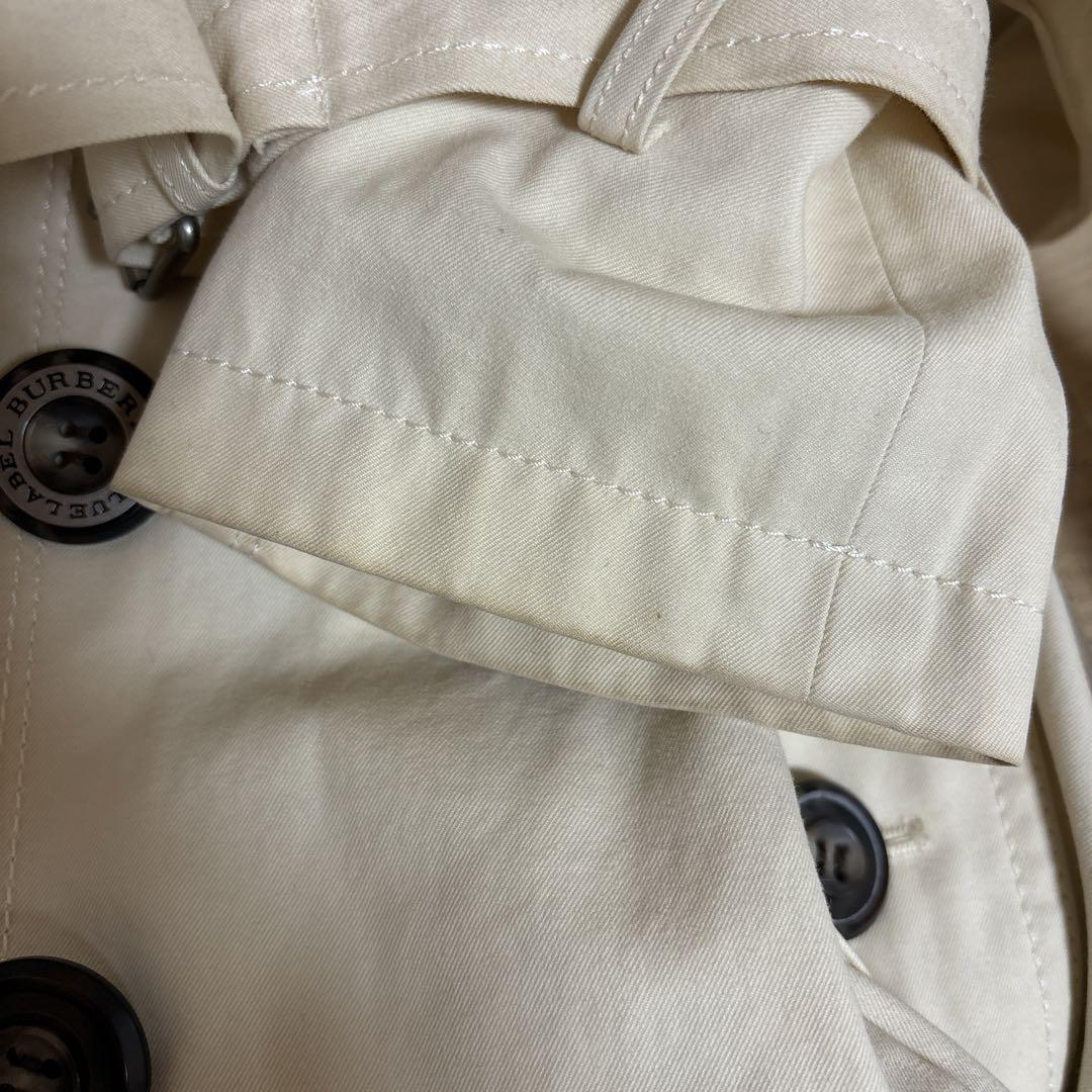 Burberry Blue Label Trench Coat Off-White with Liner Check Pattern Size 38 Women thumbnail 14