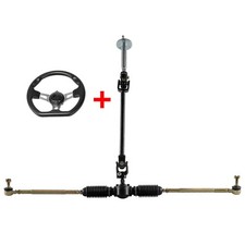 Steering Wheel Kit Gear Rack Pinion Tie Rod Rack Shaft DIY Go Kart Quad ATV 125
