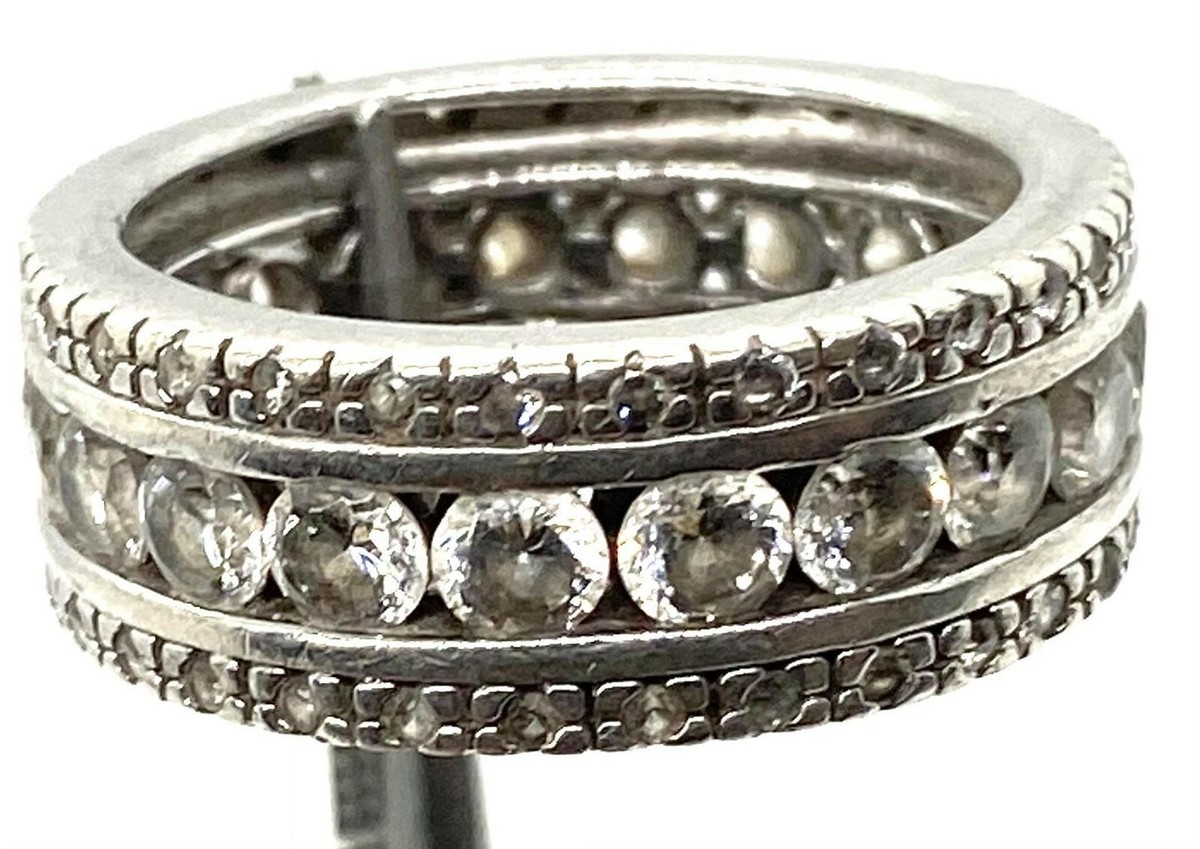 Men's Sterling Silver Statement Ring Vintage Unpolished Size 7 View 3