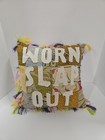 Bohemian Throw Pillow Soft Patchwork Multicolor Tassel Square