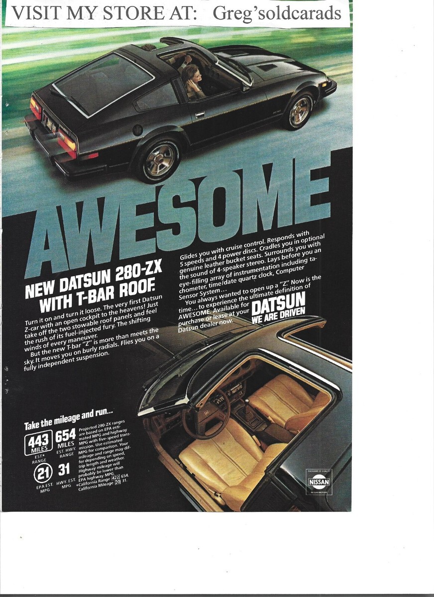 Original 1980 Datsun 280-ZX vintage print ad 