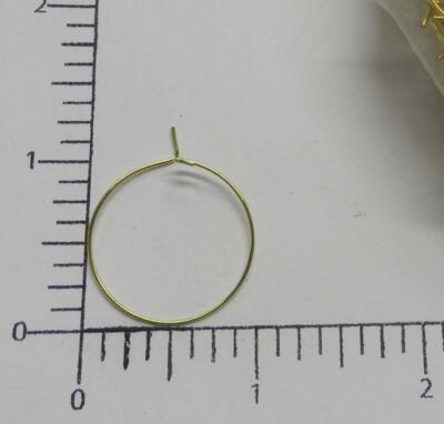 63910     Endless Hoop 1'' - Raw Brass Finish / Jewelry Findings -  2 Gr SALE