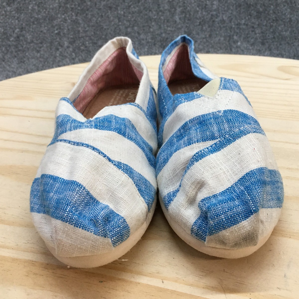 Toms Shoes Womens 6 Alpargata Classic Slip On Stripes Summer  display picture 1