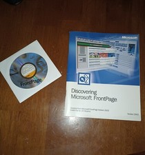 Microsoft FrontPage 2002 TRIAL Software CD  Key w/ Discovering Front Page Guide