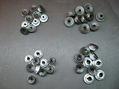 40 pcs thread cutting emblem name plate script sealer nuts assortment M