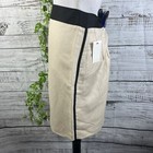 MNG Skirt size 6 Ivory Black Linen Straight Pencil Herringbone Knee Career Suit — photo 8