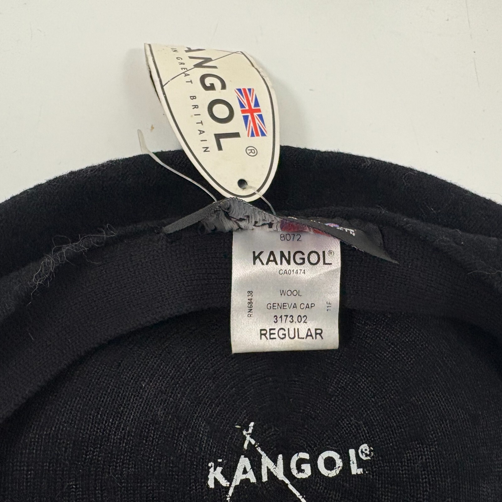 Vintage 90s Kangol Beret Cap Black Wool Geneva Cap Made In Great Britain image 4