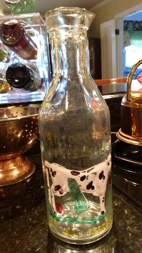 Vintage The Milk Protector Bottle "Absolutely Pure Milk" Glass Milk Bottle - 第 1/6 張圖片
