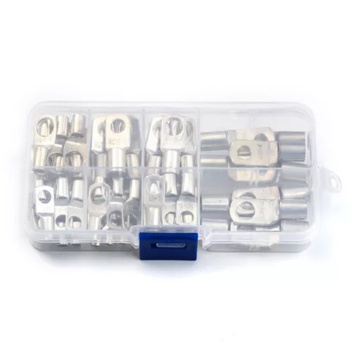 140 STCK. Kupfer Lug Ring Terminals Set Kabel Elektrischer Draht Crimp Verbinder Kit - Bild 4 von 7