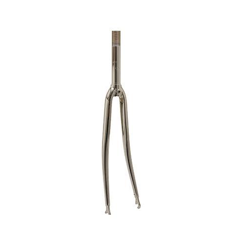 Fourche route 700C en acier chromé cintrée avec pivot fileté 1 pouce pour vélo vintage