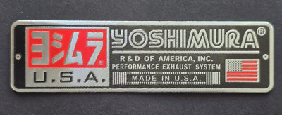 YOSHIMURA Auspuff Aufkleber   hitzefest   140x38mm   Aluminium   Plakette