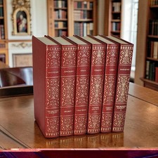 EUC Heron Greatest Masterpieces of Russian Literature 6 Books Red Leather Bound