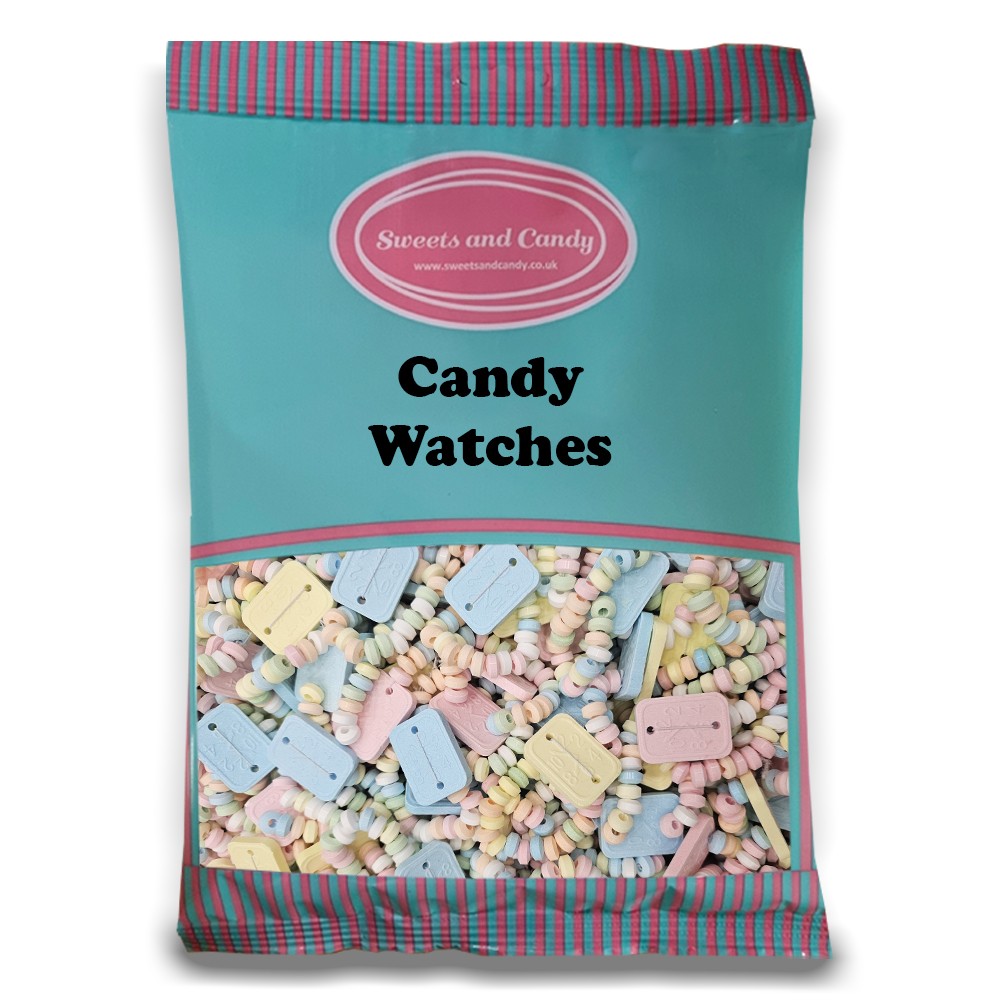 Candy Watches 1Kg - Retro Fun Edible Sweet Watches - Bulk 1 Kilo Bag