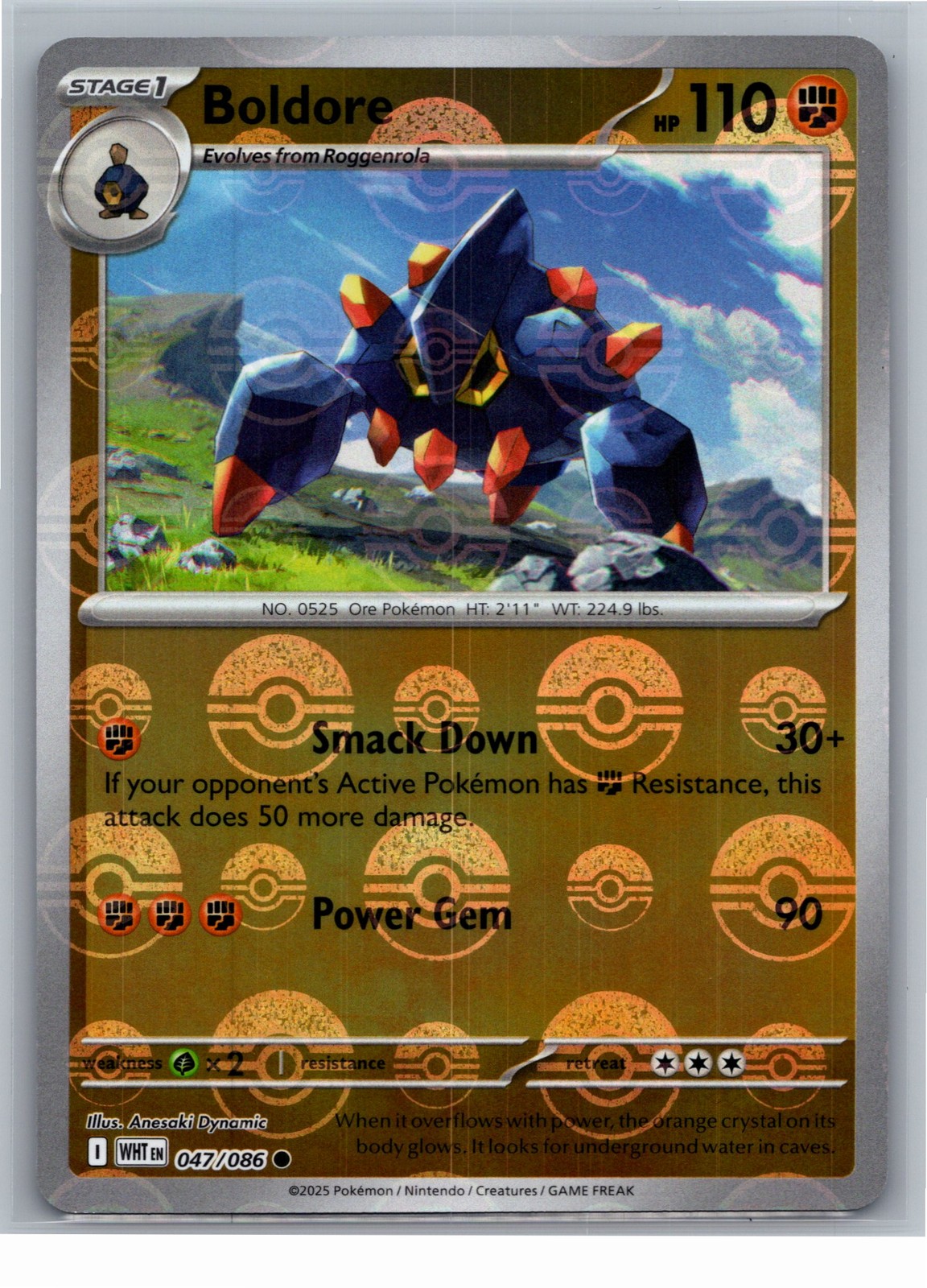 Boldore (Poke Ball Pattern) Common SV: White Flare 047/086 NM