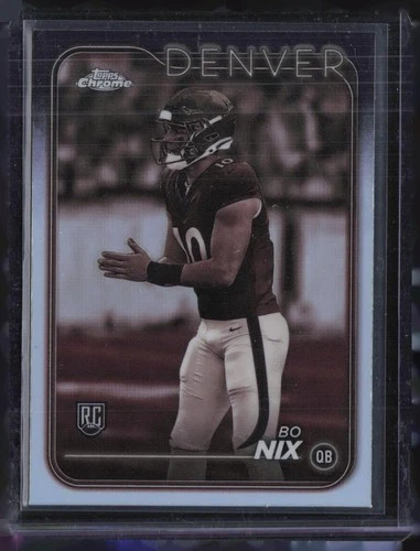 2024 Topps Chrome Football Sepia Refractor #206 Bo Nix RC Rookie
