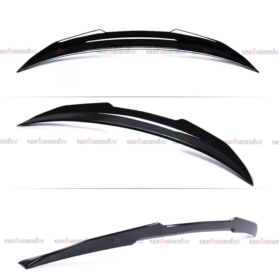 GLOSS BLACK PSM STYLE HIGHKICK TRUNK SPOILER WING FOR 04-10 BMW E60 525i 530i M5 - Imagem 4 de 4