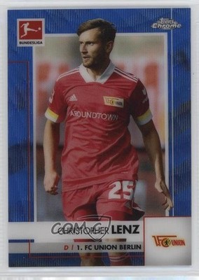 2020 Chrome Bundesliga Blue Wave Refractor /150 Christopher Lenz Rookie RC 00e8