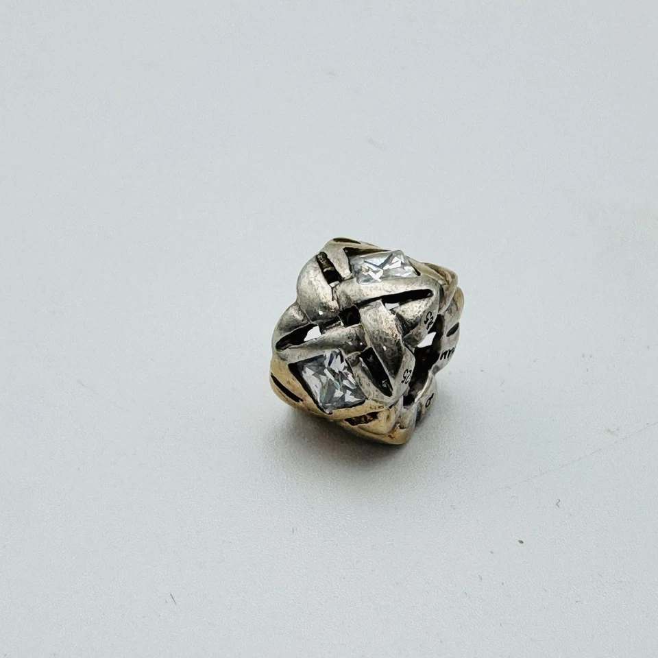 CHAMILIA Oro 14K y Plata de Ley Dije Cuentas Con Circonita Cúbica Foto 4 de 4