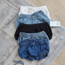 Carter's and Cat & Jack Baby Girl Bloomers Shorts Lot Of 5 Sz12-18m