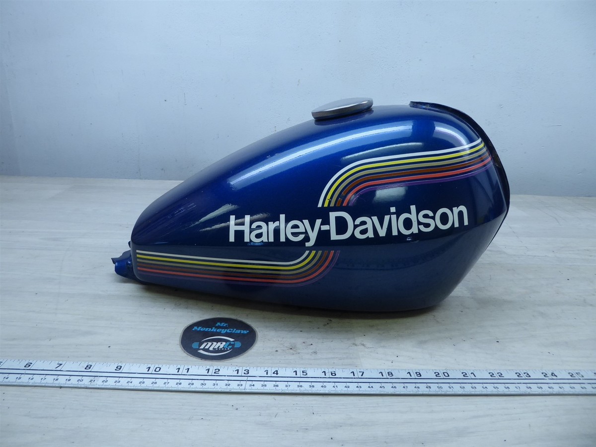 AMF Harley-Davidson ハーレー純正タンク 1975 AMF Harley SX 125 S21005. blue gas fuel petrol tank original